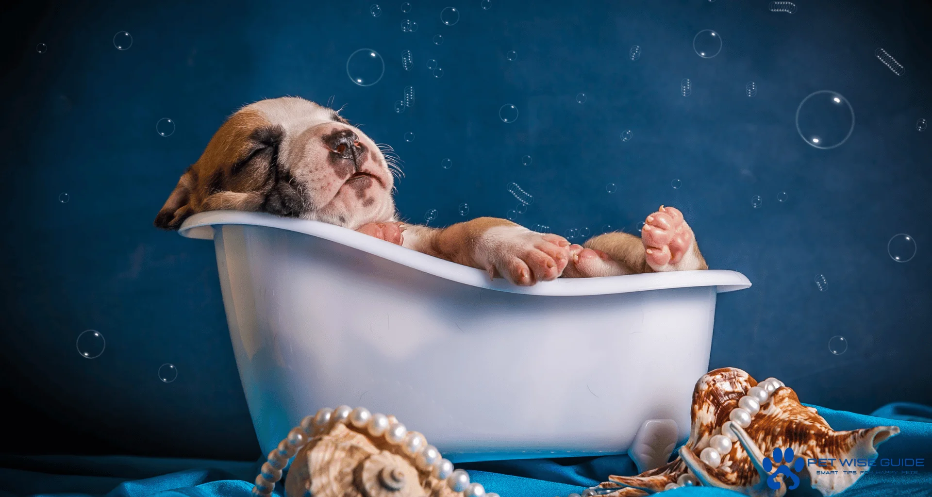 Puppy bathing step-by-step